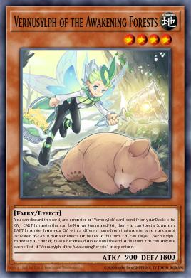 Vernusylph of the Awakening Forests Yu-Gi-Oh card