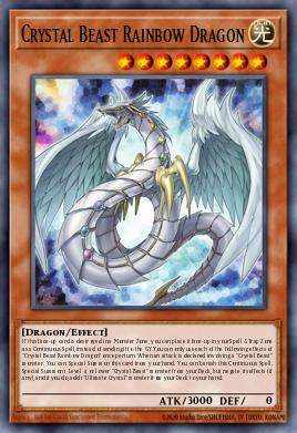 Crystal Beast Rainbow Dragon Yu-Gi-Oh card