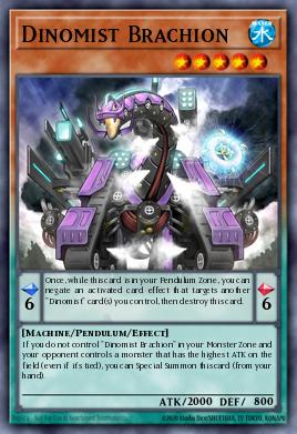 Dinomist Brachion Yu-Gi-Oh card