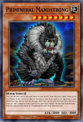 Primineral Mandstrong Yu-Gi-Oh card