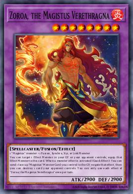 Zoroa, the Magistus Verethragna Yu-Gi-Oh card