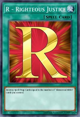R - Righteous Justice Yu-Gi-Oh card