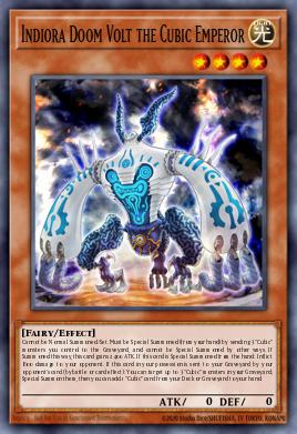 Indiora Doom Volt the Cubic Emperor Yu-Gi-Oh card