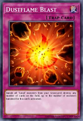 Dustflame Blast Yu-Gi-Oh card