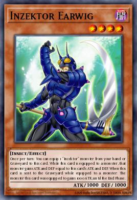 Inzektor Earwig Yu-Gi-Oh card
