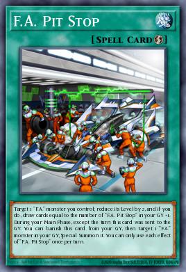 F.A. Pit Stop Yu-Gi-Oh card