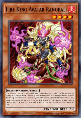Fire King Avatar Rangbali Yu-Gi-Oh card