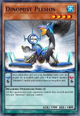 Dinomist Plesios Yu-Gi-Oh card