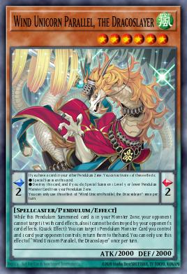 Wind Unicorn Parallel, the Dracoslayer Yu-Gi-Oh card