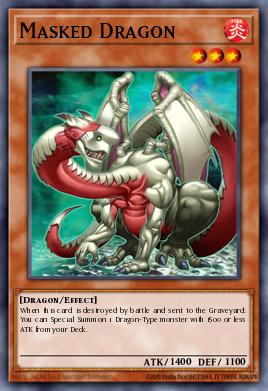 Masked Dragon Yu-Gi-Oh card