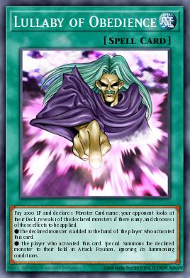 Lullaby of Obedience Yu-Gi-Oh card