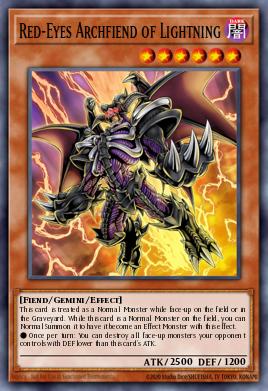 Red-Eyes Archfiend of Lightning Yu-Gi-Oh card