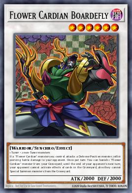 Flower Cardian Boardefly Yu-Gi-Oh card