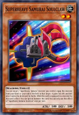 Superheavy Samurai Soulclaw Yu-Gi-Oh card