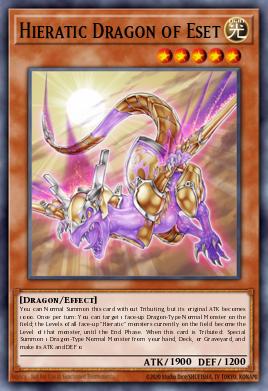 Hieratic Dragon of Eset Yu-Gi-Oh card