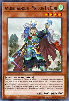 Ancient Warriors - Virtuous Liu Xuan Yu-Gi-Oh card