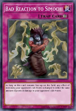 Bad Reaction to Simochi Yu-Gi-Oh card