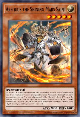Arequus the Shining Mars Saint Yu-Gi-Oh card