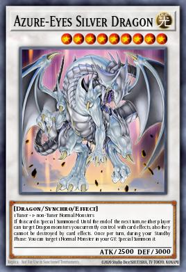 Azure-Eyes Silver Dragon Yu-Gi-Oh card