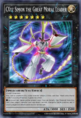 CXyz Simon the Great Moral Leader Yu-Gi-Oh card