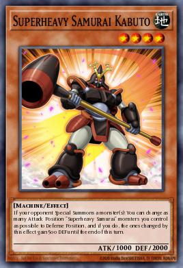 Superheavy Samurai Kabuto Yu-Gi-Oh card