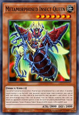 Metamorphosed Insect Queen Yu-Gi-Oh card