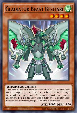 Gladiator Beast Bestiari Yu-Gi-Oh card