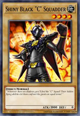 Shiny Black "C" Squadder Yu-Gi-Oh card