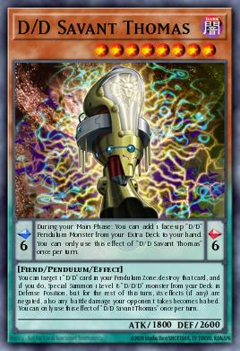 D/D Savant Thomas Yu-Gi-Oh card