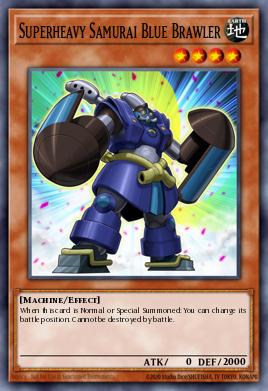 Superheavy Samurai Blue Brawler Yu-Gi-Oh card