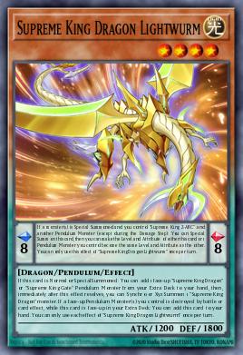 Supreme King Dragon Lightwurm Yu-Gi-Oh card