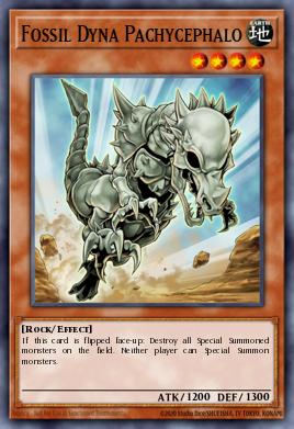 Fossil Dyna Pachycephalo Yu-Gi-Oh card