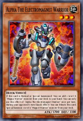 Alpha The Electromagnet Warrior Yu-Gi-Oh card