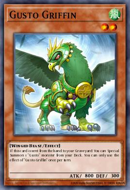 Gusto Griffin Yu-Gi-Oh card