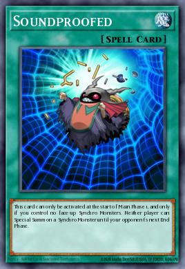 Soundproofed Yu-Gi-Oh card