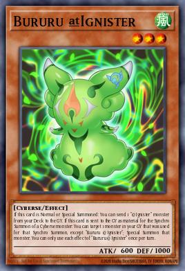 Bururu @Ignister Yu-Gi-Oh card