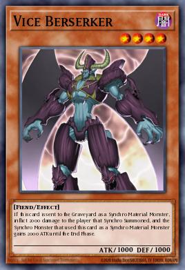 Vice Berserker Yu-Gi-Oh card