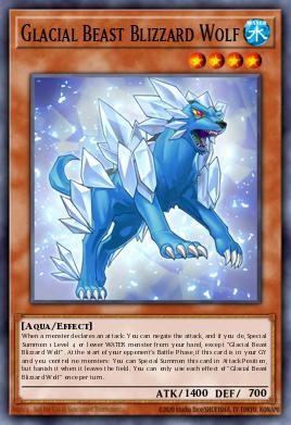 Glacial Beast Blizzard Wolf Yu-Gi-Oh card