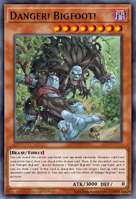 Danger! Bigfoot! Yu-Gi-Oh card