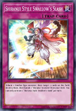 Shiranui Style Swallow's Slash Yu-Gi-Oh card