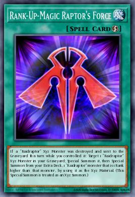 Rank-Up-Magic Raptor's Force Yu-Gi-Oh card