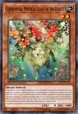 Cerynemesia, Mystical Beast of the Forest Yu-Gi-Oh card