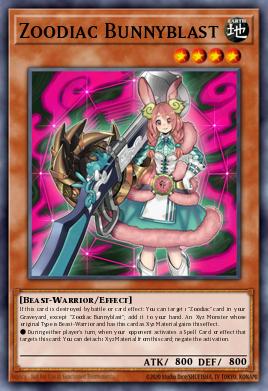 Zoodiac Bunnyblast Yu-Gi-Oh card