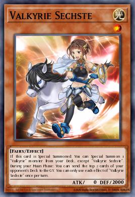 Valkyrie Sechste Yu-Gi-Oh card