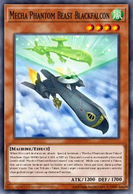 Mecha Phantom Beast Blackfalcon Yu-Gi-Oh card