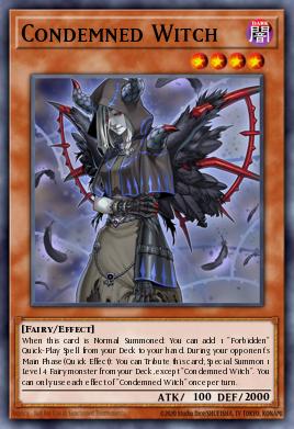 Condemned Witch Yu-Gi-Oh card