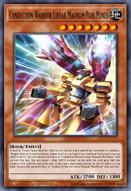 Conduction Warrior Linear Magnum Plus Minus Yu-Gi-Oh card