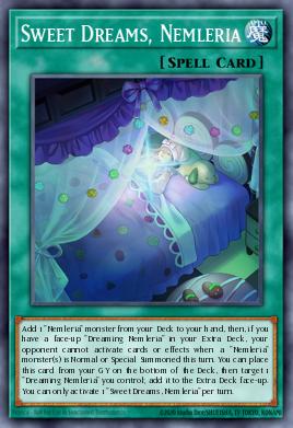 Sweet Dreams, Nemleria Yu-Gi-Oh card