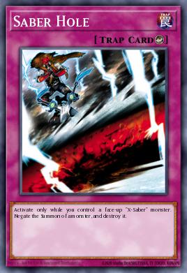 Saber Hole Yu-Gi-Oh card
