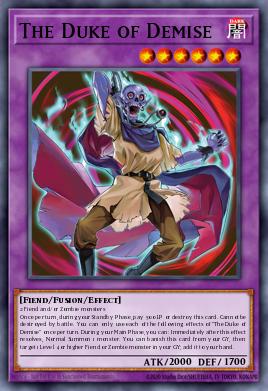 The Duke of Demise Yu-Gi-Oh card